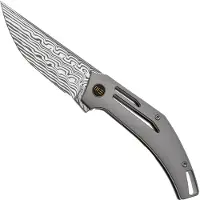 We Knife Speedliner Damasteel, Gray Titanium
