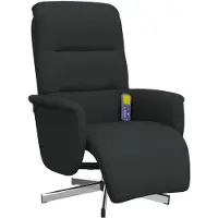 VD Home Furnishing Sedia da massaggio con poggiapiedi in tessuto nero