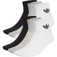 Adidas Originals Calzino 'Mid Ankle 6 Pairs' grigio sfumato / nero / bianco