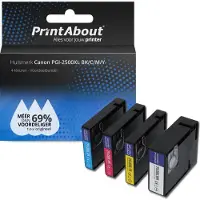 PrintAbout Cartuccia compatibile Canon PGI-2500XL - 4 colori ad alta capacità Multipack