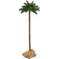 The Living Store Palma artificiale con LED 120 cm