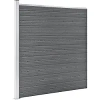 The Living Store recinzione da giardino WPC 1564x186 cm Grigio