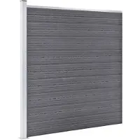 The Living Store recinzione da giardino WPC 1218x186 cm Grigio