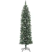 The Living Store Albero di Natale artificiale con supporto Slim 180 cm in PVC