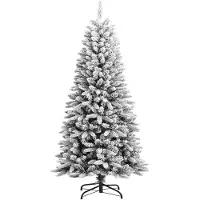 The Living Store Albero di Natale Artificiale innevato 120 cm PVC&PE