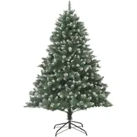 The Living Store Albero di Natale artificiale con supporto 240 cm PVC