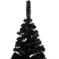 The Living Store Albero di Natale artificiale con supporto nero 240 cm PVC