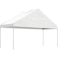 vidaXL Padiglione con tetto bianco 5,88x2,23x3,75 m polietilene