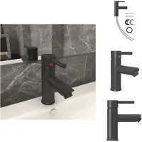 vidaXL Miscelatore per lavabo grigio 130x176 mm - Rubinetteria
