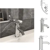 vidaXL Rubinetto per lavabo cromato 130x180 mm - Rubinetti