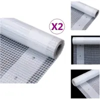 vidaXL Teloni a rete 2 pezzi 260 g/m² 3x3 m Bianco - Teloni