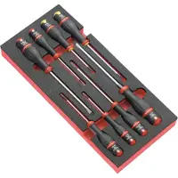 Facom Foam tray - - PM.MODA1 - 8 protwist screwdrivers - Compatible with MODM.A1 - Black