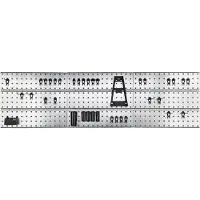 Raaco Pannello da parete per utensili x 3 +44 clip - pannello in acciaio perforato 3 TWP 44, 109659