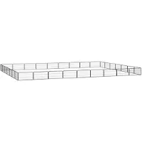 vidaXL 32 pezzi box per cani nero 100x50cm acciaio verniciato a polvere