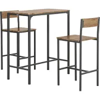 SoBuy OGT03-XL Set tavolo da bar 3 pezzi tavolo da pranzo tavolo da bistrot mobili da balcone mobili da bistrot