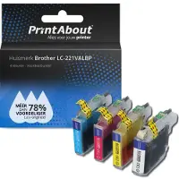 PrintAbout Cartuccia compatibile Brother LC-221VALBP - 4 colori Multipack