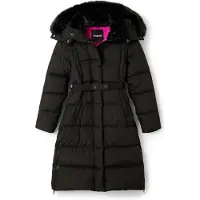 Desigual , Piumino trapuntato cintura, Poliestere, Nero, XL