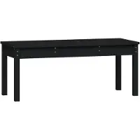 vidaXL Panchina da giardino nera 109x44x45 cm in legno di pino massiccio