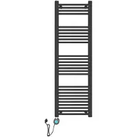 Belrad Radiatore da bagno Radiatore per asciugamani elettrico 230V nero opaco 1600 x 500 (HxL)-700W