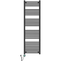 Belrad Radiatore da bagno Radiatore per asciugamani elettrico 220V nero opaco 1800 x 550 (HxL)-900W