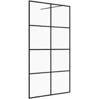 vidaXL Cabina doccia 140x195 cm ESG vetro trasparente e nero