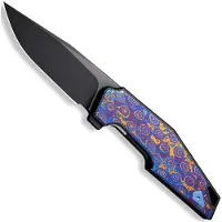 We Knife OAO, Black Ti/Timascus, Black SW/Brushed