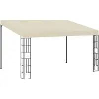vidaXL Padiglione a muro 3x4 m tessuto crema