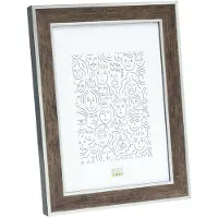 Deknudt Cornice per foto in legno color legno marrone scuro con finiture argento 15x15 S40JE3