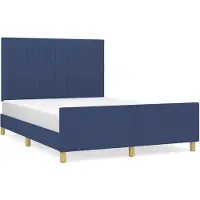 vidaXL Struttura letto senza materasso blu 140x200 cm tessuto