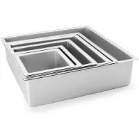 Ibili Stampo Quadrato Dritto Extra Alto 12.50x10 Cm
