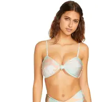 Volcom Women's Palm Shell Tube Parte superiore bikini Donna (XS, grigio)