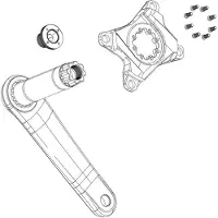 Sram Bullone Di Manovella Crank Bolt Kit Removable Spider Mounting Torx T20 8 Unità