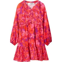 Desigual , Abito stampa fiori, Viscosa, Rosso, 5/6