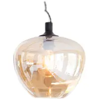 By Rydens Lampada a sospensione Bellissimo nero e miele 1xE27x8W in vetro, dimensioni: 145x28x28 cm, IP20,