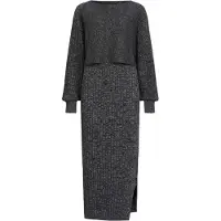 AllSaints Margot Sparkle Dress Black/silver Taglia: L | Abiti Midi Outlet | Donna | Nero