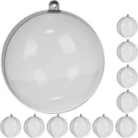 Ruhhy Set di 10 palline trasparenti da 10 cm 22277