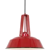 Steinhauer Lampada a sospensione Eden, rossa, metallo, portalampada E27