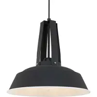 Steinhauer Lampada a sospensione Eden, nero, metallo, portalampada E27
