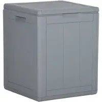 vidaXL Contenitore da giardino 90 L grigio PP effetto legno