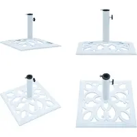 vidaXL Supporto per ombrellone bianco 12 kg 49 cm in ghisa