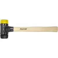 Wiha 26435 martello Martello a colpo morto Nero, legno, giallo