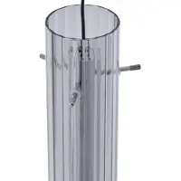 LUCANDE Plafoniera LED Korvitha, 5 luci, grigio, vetro