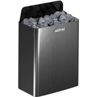 Harvia Stufe per sauna The Wall E Black Steel 1/3 fase 9,0 kW | richiede un sistema di controllo separato | HSWE900400M