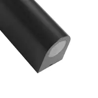 PRIOS applique da esterni Irfan tonda nero 15,5 cm