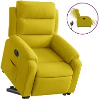 vidaXL Recliner con ausilio per la risalita Velluto giallo elettrico