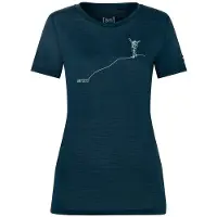 Super.natural Women's Bergglück Tee Maglia merino Donna (XL, blu)