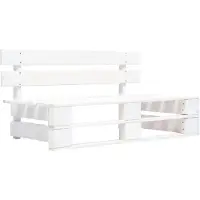 vidaXL Panca da esterno in legno bianco
