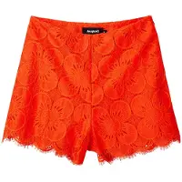 Desigual , Pantaloncini pizzo retrò, Rosso, 36