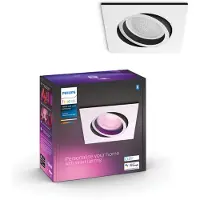 Philips Faretto da incasso Hue Centura, bianco, 9x9 cm, CCT, RGB, GU10