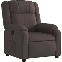 vidaXL Poltrona relax in tessuto marrone scuro